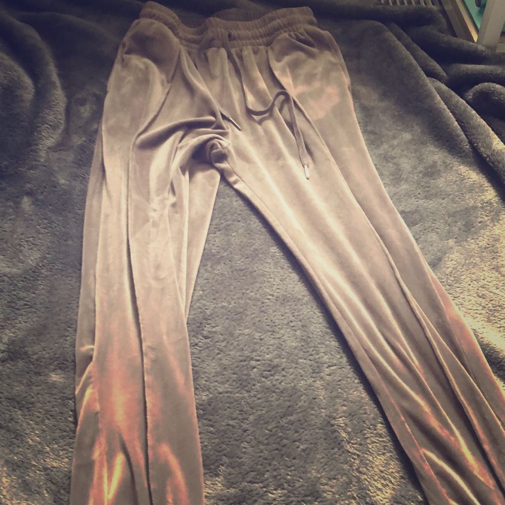 small purple velvet sweatpants (fairly new)